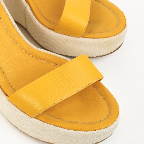 Prada Yellow Platform Beach Theme Appliqué Espadrille Sandals - Picture 6 of 12